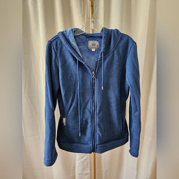 UGG Heathered Blue Full Zip Hoodie – Soft Lined – Size XS – Excellent Condition - Picture 2 of 4